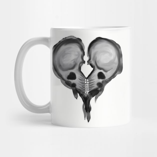 Dripping Skull and Heart by Shoshie